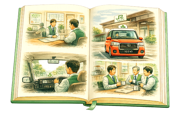 タクシードライバーのイラスト