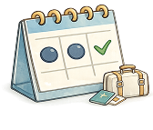 2勤1休のイラスト